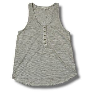 Melrose & Market Black and‎ White Striped Tank Top Size Small NWOT